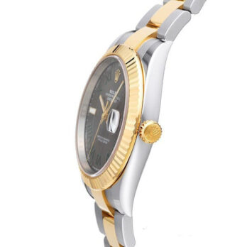Rolex Datejust 41 Oyster 2-tone 18k Yellow Gold/904l Steel Wimbledon Slate Grey Roman Fluted Ref.126333 Swiss Replica Superclone