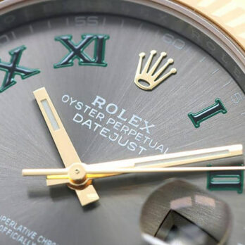 Rolex Datejust 41 Oyster 2-tone 18k Yellow Gold/904l Steel Wimbledon Slate Grey Roman Fluted Ref.126333 Swiss Replica Superclone