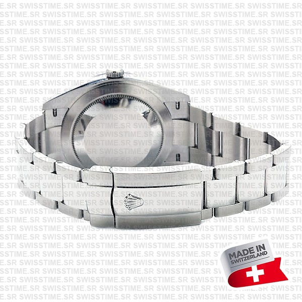 Rolex Datejust 41 Oyster 904l Steel Wimbledon Slate Grey Roman Fluted Ref.126334 Swiss Replica Superclone