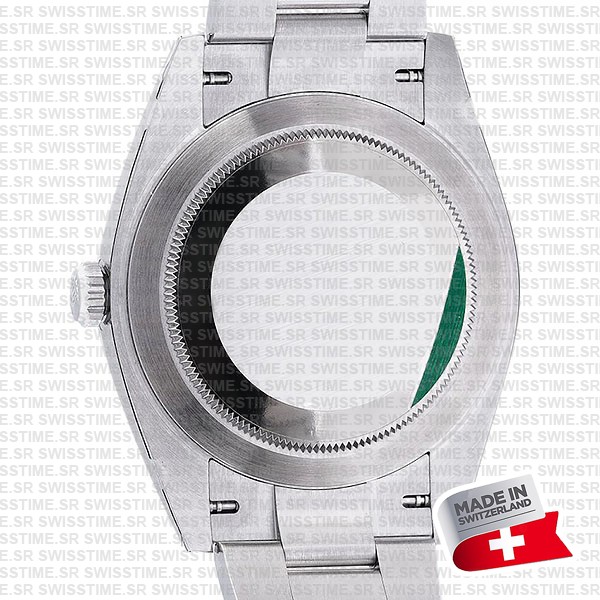 Rolex Datejust 41 Oyster 904l Steel Wimbledon Slate Grey Roman Fluted Ref.126334 Swiss Replica Superclone