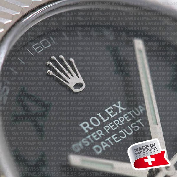 Rolex Datejust 41 Oyster 904l Steel Wimbledon Slate Grey Roman Fluted Ref.126334 Swiss Replica Superclone