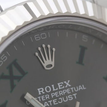 Rolex Datejust 41 Oyster 904l Steel Wimbledon Slate Grey Roman Fluted Ref.126334 Swiss Replica Superclone