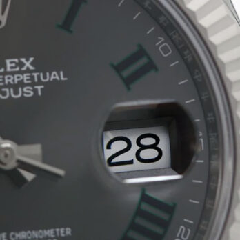 Rolex Datejust 41 Oyster 904l Steel Wimbledon Slate Grey Roman Fluted Ref.126334 Swiss Replica Superclone