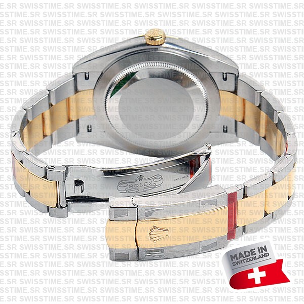 Rolex Datejust 41 Oyster 2-tone 18k Yellow Gold/904l Steel Fluted Bezel White Dial Sticks Ref.126333 Swiss Replica Superclone