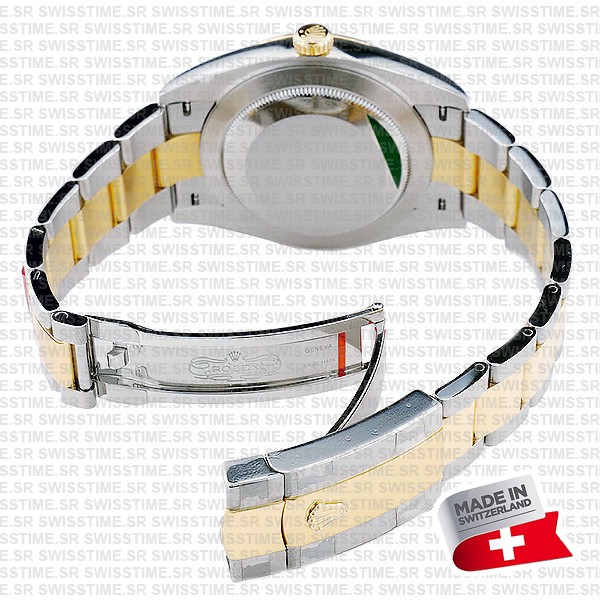 Rolex Datejust 41 Oyster 2-tone 18k Yellow Gold/904l Steel Fluted Bezel White Dial Sticks Ref.126333 Swiss Replica Superclone