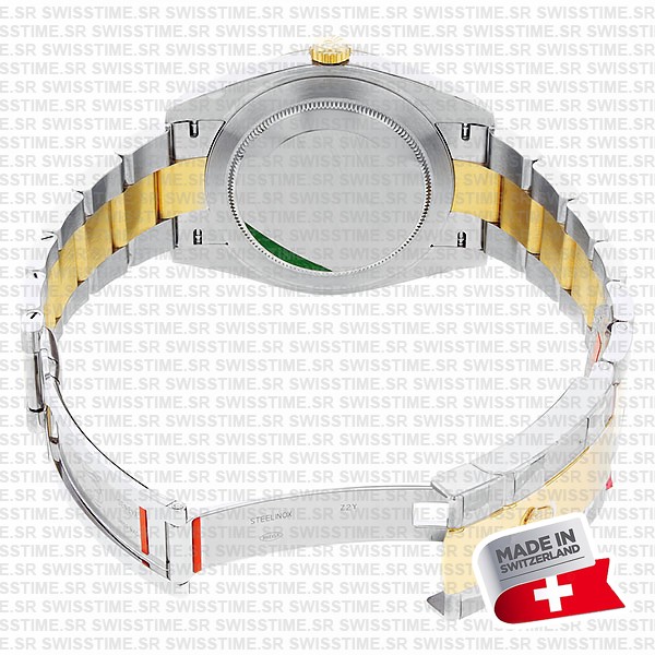 Rolex Datejust 41 Oyster 2-tone 18k Yellow Gold/904l Steel Fluted Bezel White Dial Sticks Ref.126333 Swiss Replica Superclone