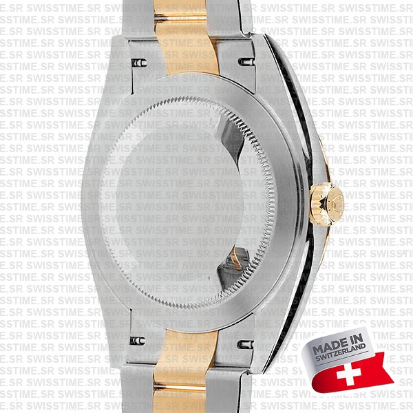 Rolex Datejust 41 Oyster 2-tone 18k Yellow Gold/904l Steel Fluted Bezel White Dial Sticks Ref.126333 Swiss Replica Superclone