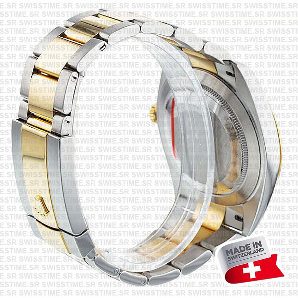 Rolex Datejust 41 Oyster 2-tone 18k Yellow Gold/904l Steel Fluted Bezel White Dial Sticks Ref.126333 Swiss Replica Superclone