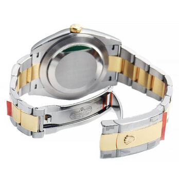 Rolex Datejust 41 Oyster 2-tone 18k Yellow Gold/904l Steel Fluted Bezel White Dial Sticks Ref.126333 Swiss Replica Superclone