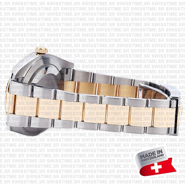 Rolex Datejust 41 Oyster 2-tone 18k Yellow Gold/904l Steel Fluted Bezel White Dial Sticks Ref.126333 Swiss Replica Superclone