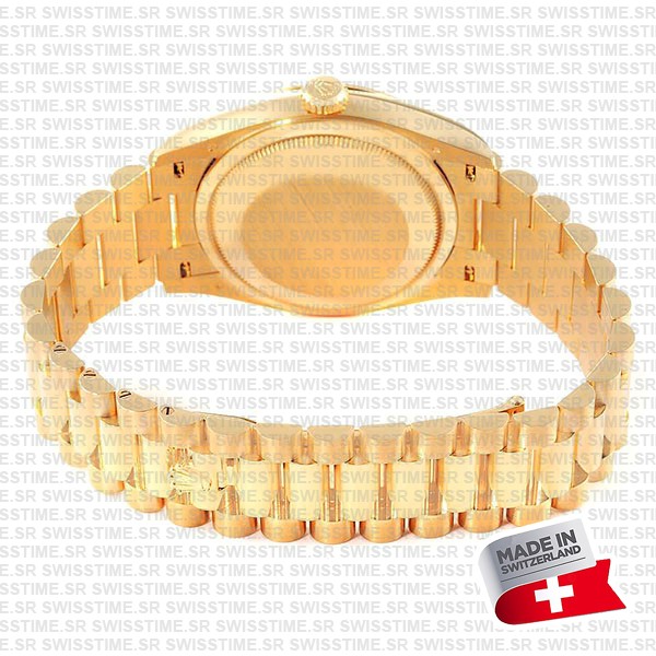 Rolex Day-date 36mm Yellow 18k Gold Stick Markers Ref.128238 Swiss Made Replica Superclone