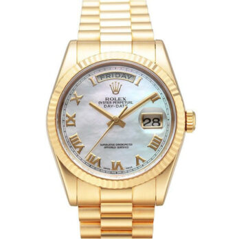 Rolex Day-date 36mm Yellow 18k Gold Stick Markers Ref.128238 Swiss Made Replica Superclone