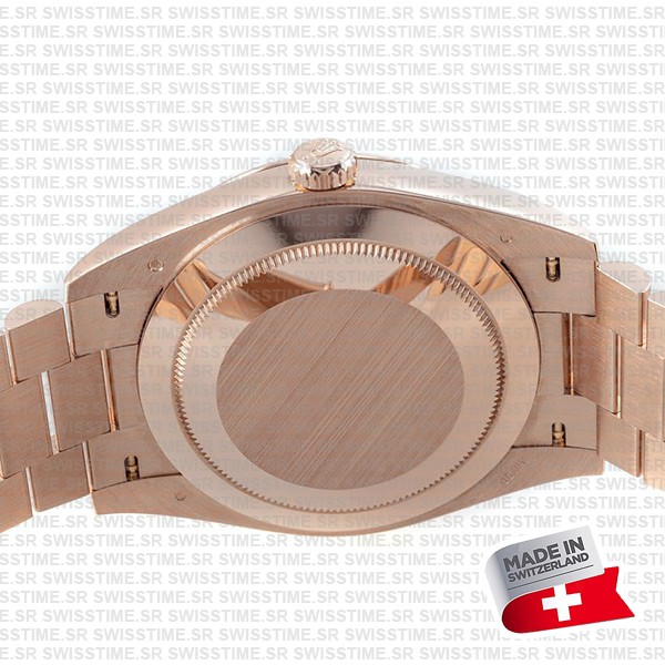 Rolex Day-date 40 18k Rose Gold Chocolate Diagonal Motif Ref.228235 Swiss Made Replica Superclone