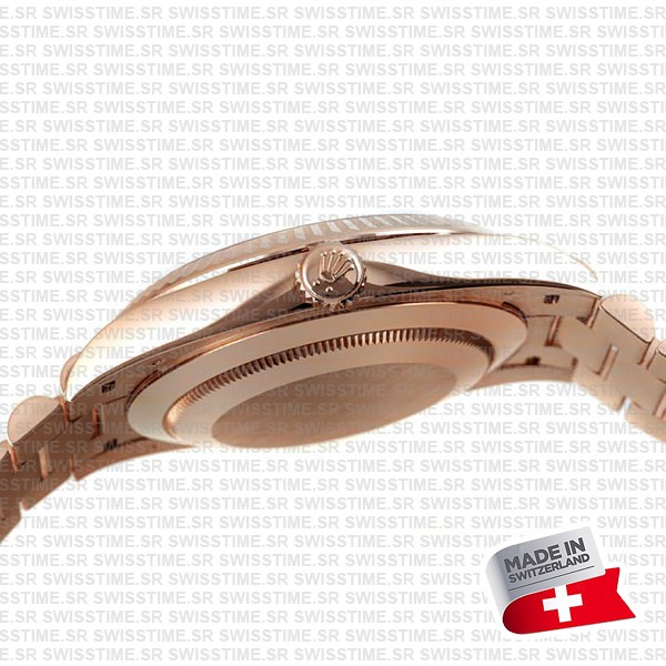 Rolex Day-date 40 18k Rose Gold Chocolate Diagonal Motif Ref.228235 Swiss Made Replica Superclone