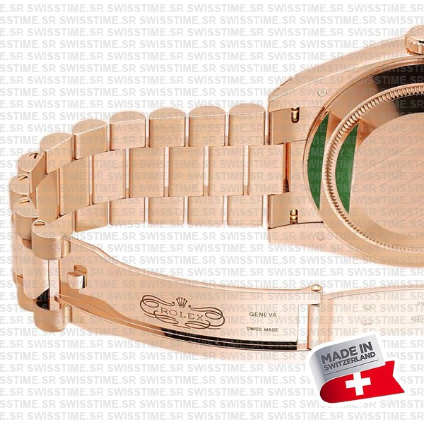 Rolex Day-date 40 18k Rose Gold Chocolate Diagonal Motif Ref.228235 Swiss Made Replica Superclone