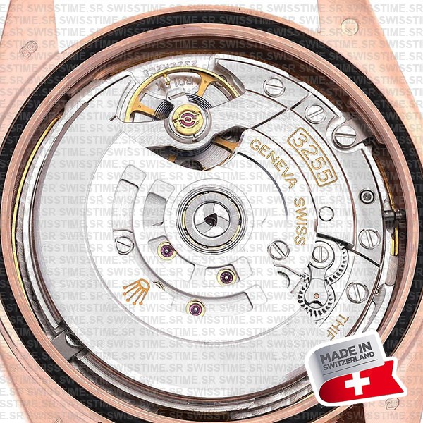 Rolex Day-date 40 18k Rose Gold Chocolate Diagonal Motif Ref.228235 Swiss Made Replica Superclone