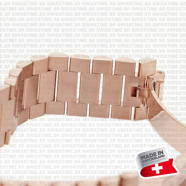 Rolex Day-date 40 18k Rose Gold Chocolate Diagonal Motif Ref.228235 Swiss Made Replica Superclone