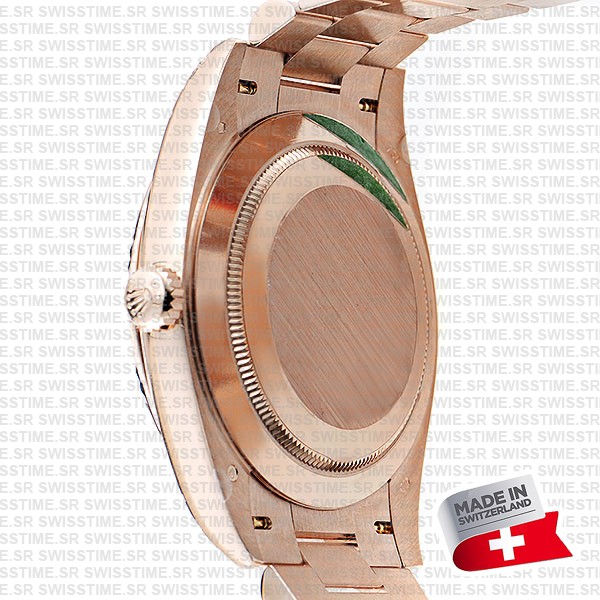 Rolex Day-date 40 18k Rose Gold Chocolate Diagonal Motif Ref.228235 Swiss Made Replica Superclone