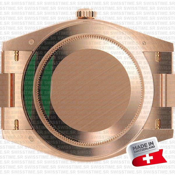 Rolex Day-date 40 18k Rose Gold Chocolate Diagonal Motif Ref.228235 Swiss Made Replica Superclone