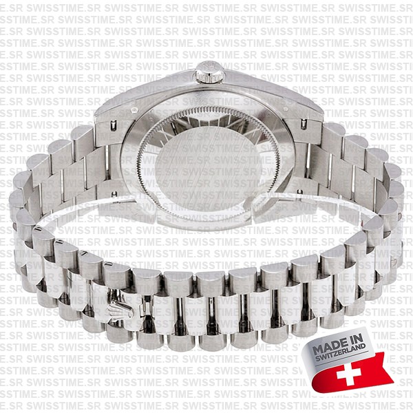 Rolex Day-date 40 White Gold Blue Roman