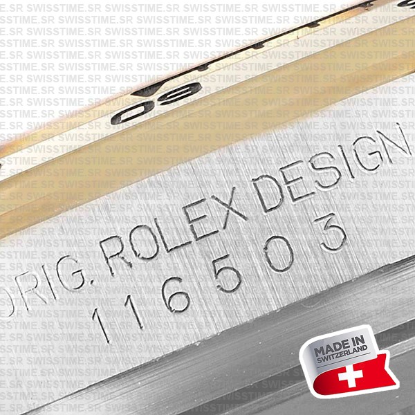 Rolex Cosmograph Daytona 2tone 18k Yellow Gold/904l Steel Black Diamond Dial 40mm 116503 Swiss Replica Watch