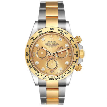 Rolex Cosmograph Daytona 2tone 18k Yellow Gold/904l Steel Diamond Gold Dial 40mm Ref:116503 Swiss Replica Watch