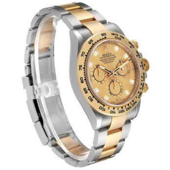 Rolex Cosmograph Daytona 2tone 18k Yellow Gold/904l Steel Diamond Gold Dial 40mm Ref:116503 Swiss Replica Watch