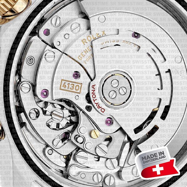 Rolex Cosmograph Daytona 2tone 18k Yellow Gold/904l Steel Black Diamond Dial 40mm 116503 Swiss Replica Watch