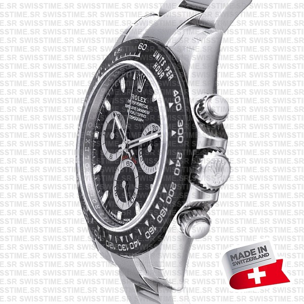 Rolex Daytona 2016 Ss Black Ceramic Bezel 40mm