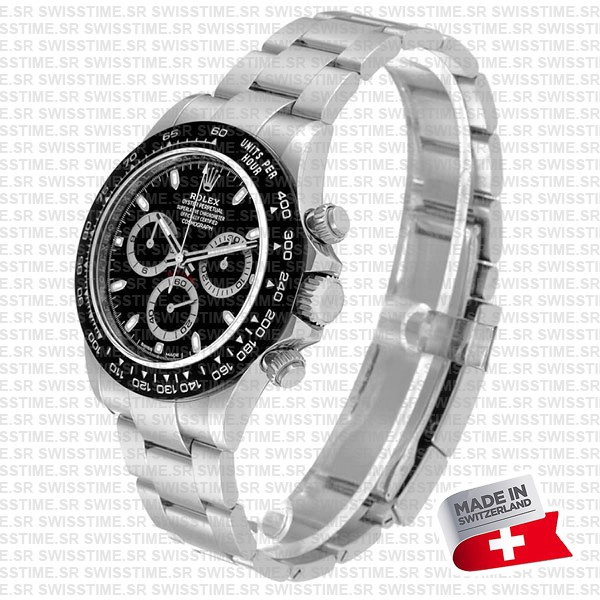 Rolex Daytona 2016 Ss Black Ceramic Bezel 40mm