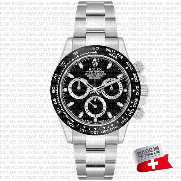 Rolex Daytona 2016 Ss Black Ceramic Bezel 40mm