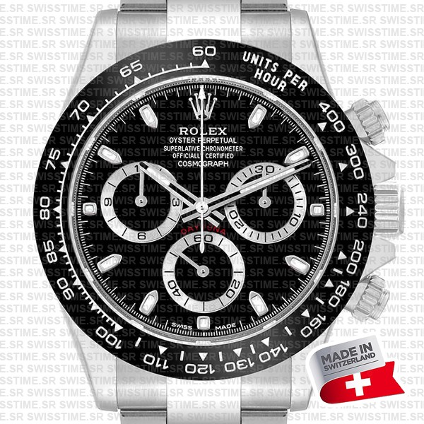 Rolex Daytona 2016 Ss Black Ceramic Bezel 40mm
