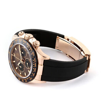 Rolex Daytona 18k Rose Gold Ceramic Bezel Chocolate Sticks Dial Rubber Band 40mm Ref.116515 Swiss Replica Superclone