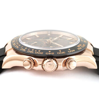 Rolex Daytona 18k Rose Gold Ceramic Bezel Chocolate Sticks Dial Rubber Band 40mm Ref.116515 Swiss Replica Superclone