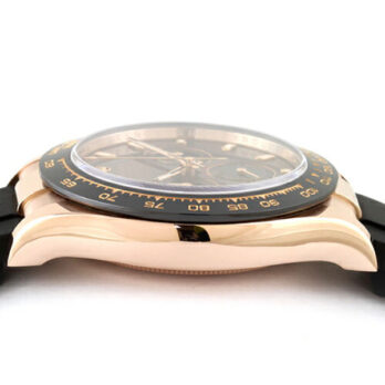 Rolex Daytona 18k Rose Gold Ceramic Bezel Chocolate Sticks Dial Rubber Band 40mm Ref.116515 Swiss Replica Superclone