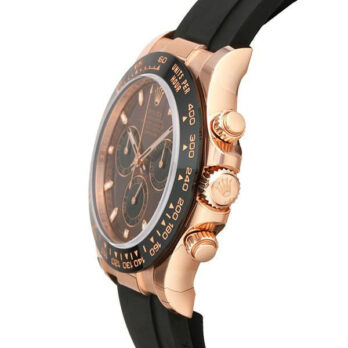 Rolex Daytona 18k Rose Gold Ceramic Bezel Chocolate Sticks Dial Rubber Band 40mm Ref.116515 Swiss Replica Superclone