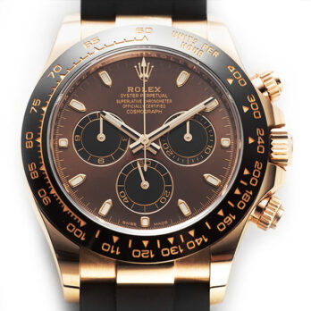 Rolex Daytona 18k Rose Gold Ceramic Bezel Chocolate Sticks Dial Rubber Band 40mm Ref.116515 Swiss Replica Superclone