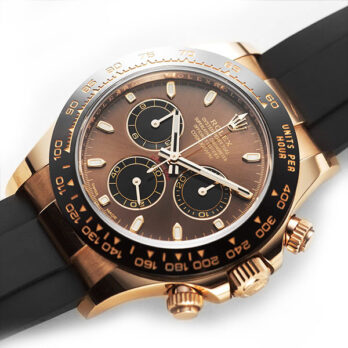 Rolex Daytona 18k Rose Gold Ceramic Bezel Chocolate Sticks Dial Rubber Band 40mm Ref.116515 Swiss Replica Superclone
