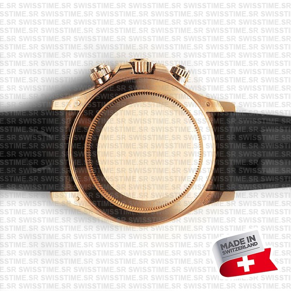 Rolex Daytona 18k Rose Gold Ceramic Bezel Chocolate Sticks Dial Rubber Band 40mm Ref.116515 Swiss Replica Superclone