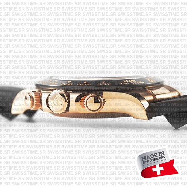 Rolex Daytona 18k Rose Gold Ceramic Bezel Chocolate Sticks Dial Rubber Band 40mm Ref.116515 Swiss Replica Superclone