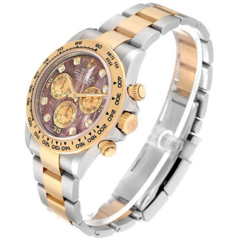 Rolex Cosmograph Daytona Two-tone 18k Yellow Gold/904l Steel Tahitian Mop Diamond Dial 40mm 116503 Swiss Replica Super Clone Watch