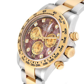 Rolex Cosmograph Daytona Two-tone 18k Yellow Gold/904l Steel Tahitian Mop Diamond Dial 40mm 116503 Swiss Replica Super Clone Watch
