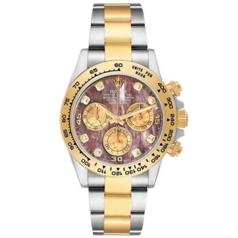 Rolex Cosmograph Daytona Two-tone 18k Yellow Gold/904l Steel Tahitian Mop Diamond Dial 40mm 116503 Swiss Replica Super Clone Watch