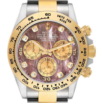 Rolex Cosmograph Daytona Two-tone 18k Yellow Gold/904l Steel Tahitian Mop Diamond Dial 40mm 116503 Swiss Replica Super Clone Watch