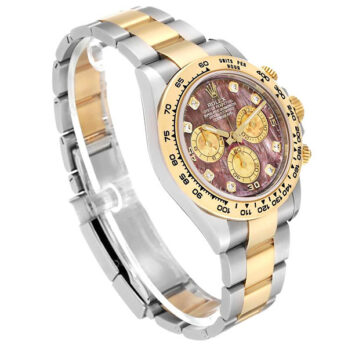 Rolex Cosmograph Daytona Two-tone 18k Yellow Gold/904l Steel Tahitian Mop Diamond Dial 40mm 116503 Swiss Replica Super Clone Watch