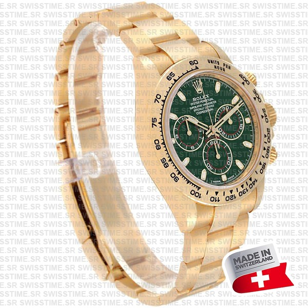 Rolex Daytona 2016 Yellow Gold Green 40mm