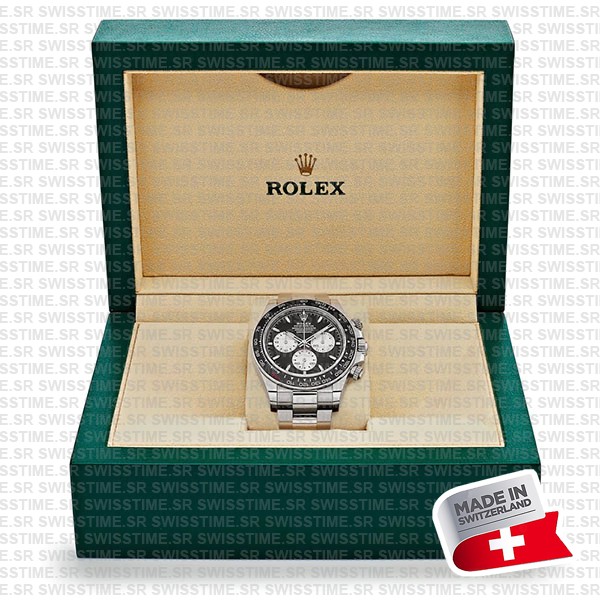 Rolex Cosmograph Daytona Le Mans 18k White Gold Panda Black Dial 40mm Ref:126529ln Cal.4132 Swiss Replica Super Clone New 2024 Model