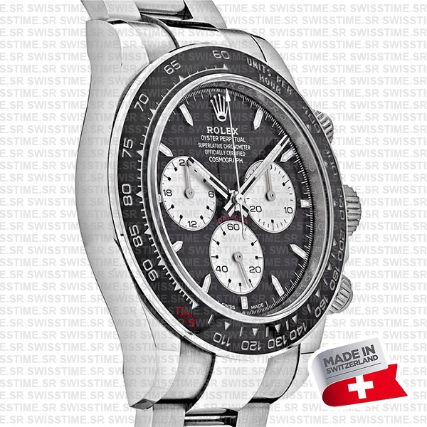 Rolex Cosmograph Daytona Le Mans 18k White Gold Panda Black Dial 40mm Ref:126529ln Cal.4132 Swiss Replica Super Clone New 2024 Model