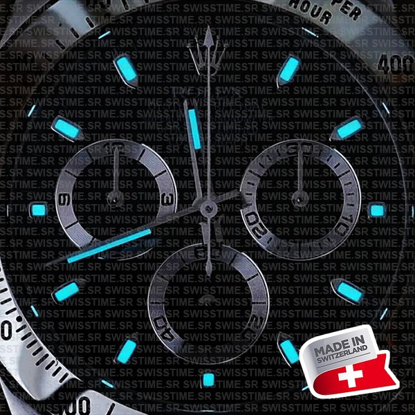 Rolex Daytona Black Dial 904l Steel Ref:116620 Swiss Replica