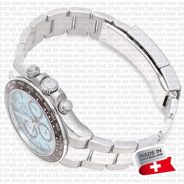 Rolex Cosmograph Daytona Platinum Ref.126506 Ice Blue Dial Stick Markers 40mm Cal.4131 Swiss Replica Super Clone New 2024 Model